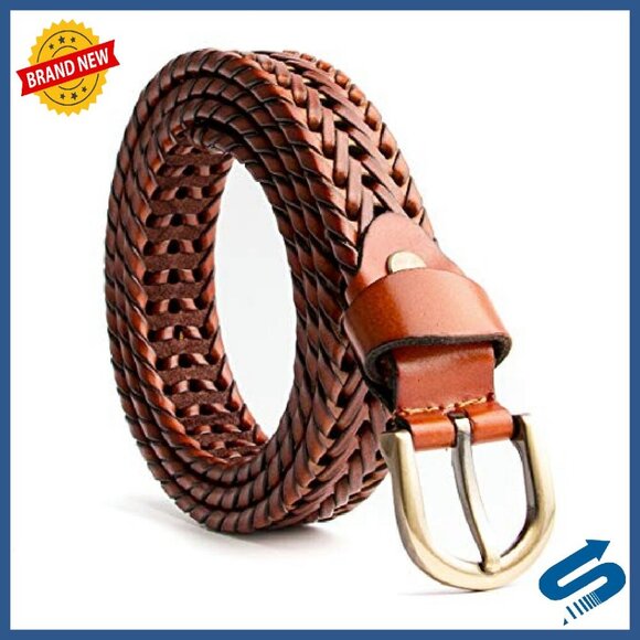 Genuine Leather Braided Belt Adjustable for Jeans Dresses main image 6